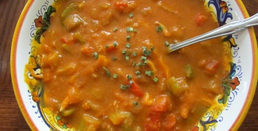 Weeknight Version Of Pumpkin Meets Chicken Soup